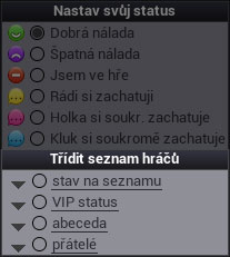 seznam hráčů třídění