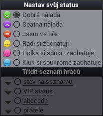 seznam hráčů statusy