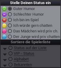 Spielerliste - Status 